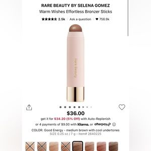 Rare beauty bronzer stick